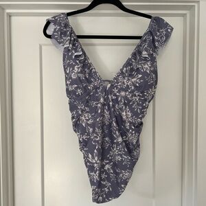 NWT Pink Blush Maternity Ruffle One Piece Swimsuit